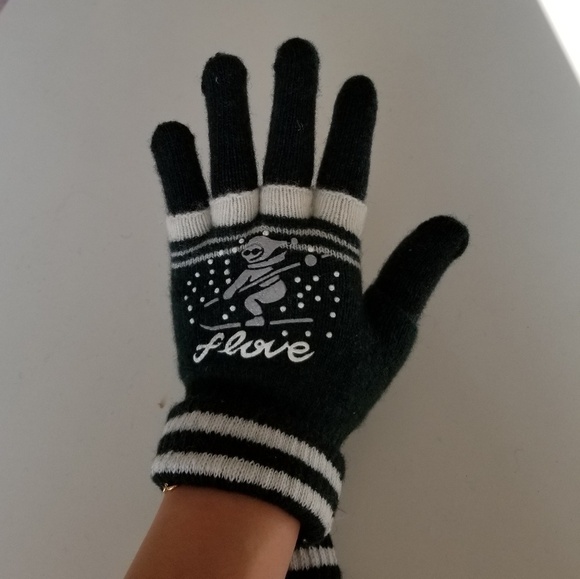 Set of 3 New Multicolor Double Layered 2 in 1 Wool Blend Cozy Warm Gloves - Picture 7 of 12